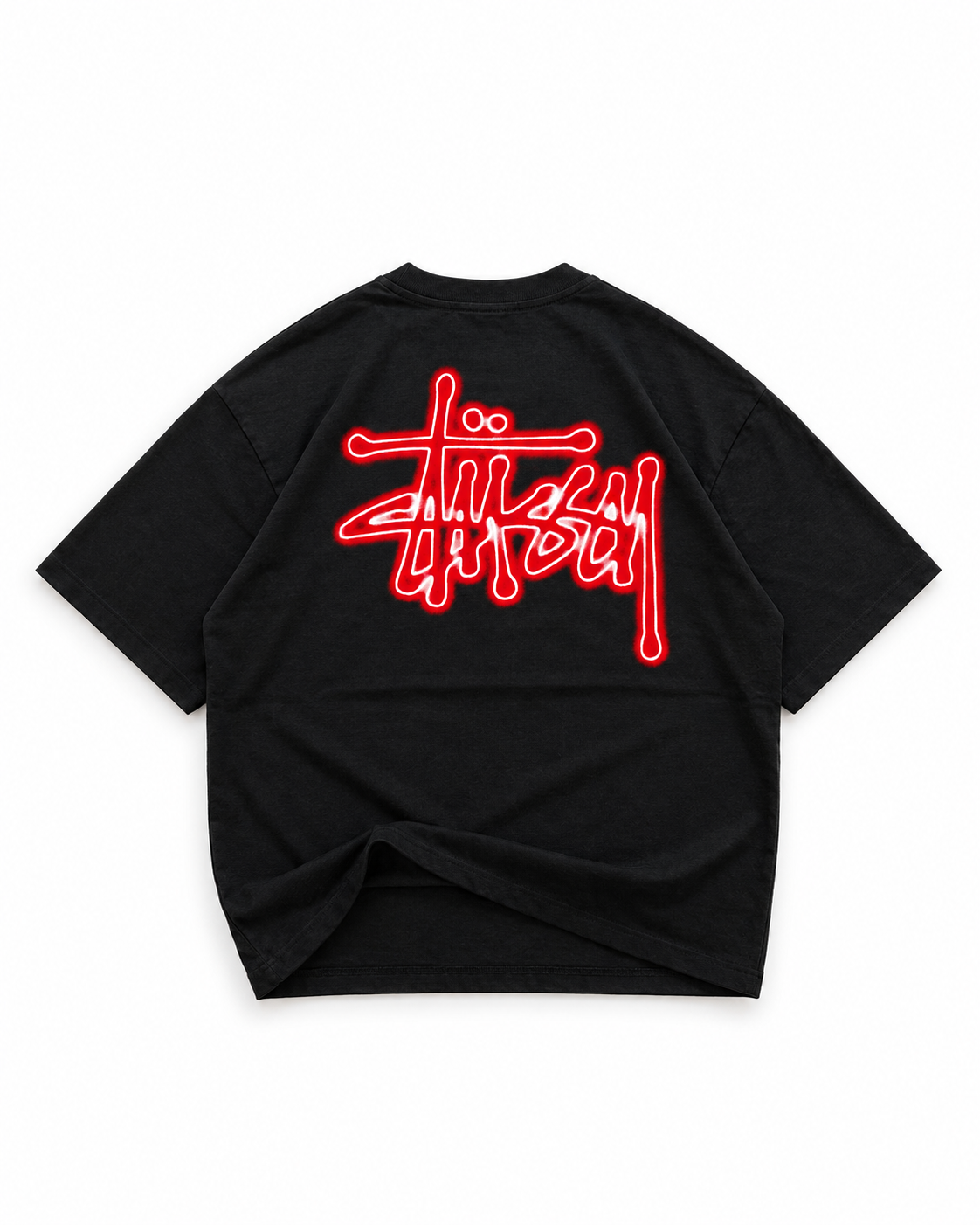 Franela oversize stussy negra